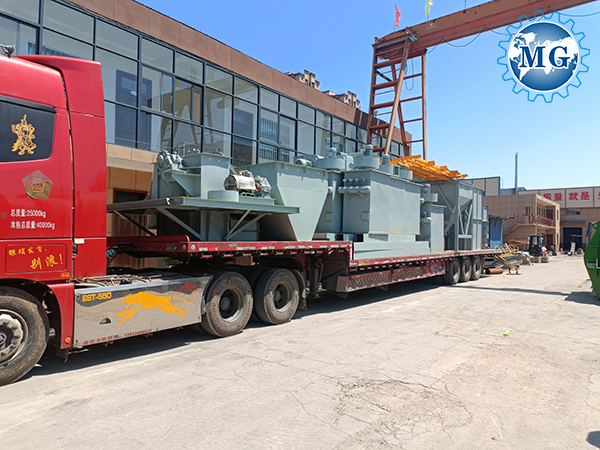 西安干粉砂漿設備裝車現場！